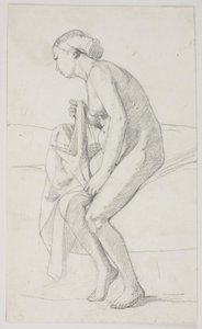 Studier till museets målning "Jairi dotter" (kms835) av Carl Bloch