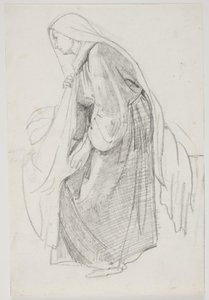 Studier till museets målning "Jairi dotter" (kms835) av Carl Bloch