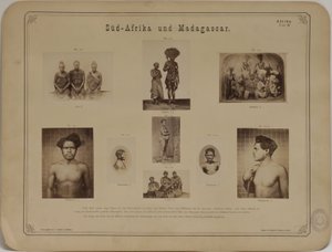 Fotoalbum om antropologi- etnologi av Carl Dammann