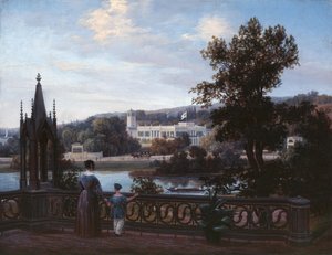 Utsikt över Glienicke-palatset från Babelsberg, c.1838.