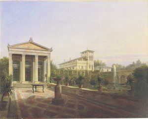 trädgårdshuset till Charlottenhof vid Potsdam av Carl Daniel Freydanck