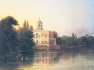 utsikt över Marmorpalais bei Potsdam av Carl Daniel Freydanck