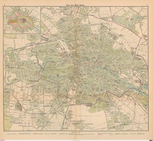 Plan över staden Berlin av Carl Diercke