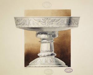 Design av en skål för pickles. Serien Storprinsessan Maria Pavlovnas hemgift, 1907-1908
