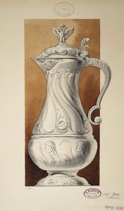 Design av en vinkanna. Serien Storprinsessan Maria Pavlovnas hemgift, 1907-1908
