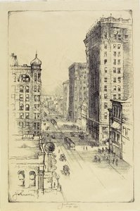 Hennepin Avenue nedanför Sixth Street av Carl Edward Johnson