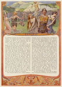 Idis, germansk gudinna (färg litho) av Carl Emil Doepler
