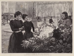 Violer - en scen på Paris Boulevards, målning i salongen Champs de Mars, Paris (litho) av Carl Ernest von Stetten