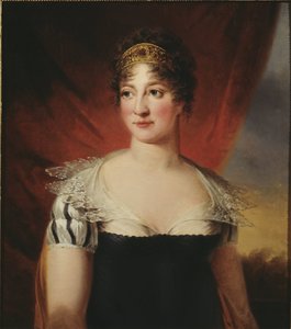 Hedwige Elisabeth Charlotte de Schleswig Holstein Gottorp, reine consort de Suede - Hedvig Elisabeth Charlotte of Holstein-Gottorp (1759-1818), Queen of Sweden, by Breda, Carl Frederik von (1759-1818). Olja på duk