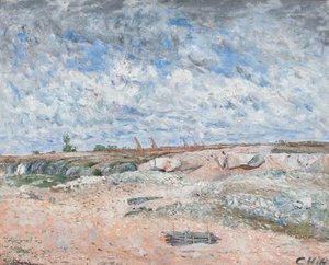 Landskap med drivande moln av Carl Fredrik Hill