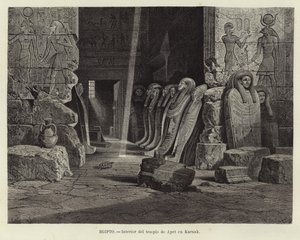 Egypten - Interiör i Opet-templet i Karnak av Carl Friedrich Heinrich Werner
