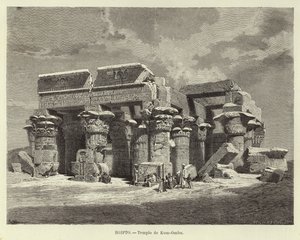 Egypten - Kom Ombo-templet av Carl Friedrich Heinrich Werner