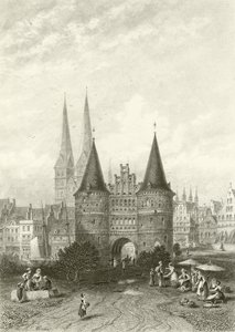 Holsteinporten, Lubeck av Carl Friedrich Heinrich Werner