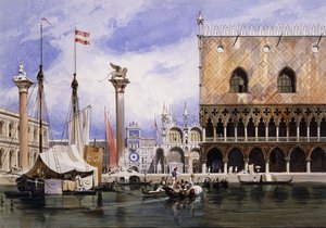 Piazzetta di San Marco, Venedig, 1839 av Carl Friedrich Heinrich Werner