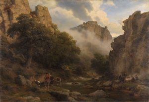 Bodedalen i Harz av Carl Friedrich Lessing