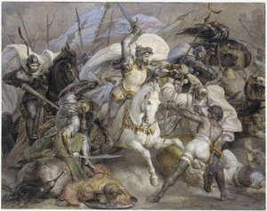 Slaget framför Ikonium av Carl Friedrich Lessing