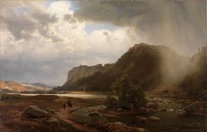 Flodlandskap av Carl Friedrich Lessing