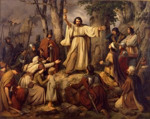 Hussitisk predikan av Carl Friedrich Lessing