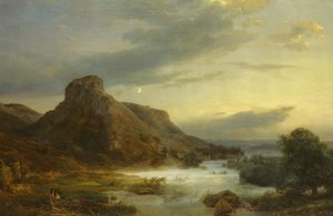Berg i en kvällsdimma, 1856