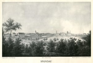 Utsikt över staden Spandau omkring 1860 av Carl Frühsorge