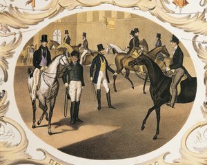 Österrike, Wien, Ridskola av Carl Kunz och Johann Geiger, Färglitografi