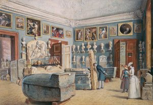 Rummet med Mithras och egyptiska sarkofager