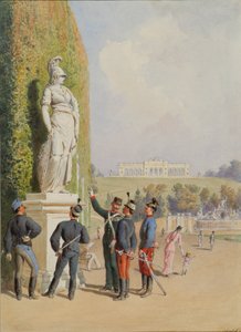 I trädgården på slottet Schönbrunn i Wien