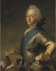Frederic V de Danemark - Porträtt av kung Fredrik V av Danmark (1723-1766), av Pilo, Carl Gustaf (1711-1793). Olja på duk. Mått: 84,5x67 cm. Nationalmuseum Stockholm