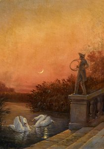 Gryning nära Moritzburgs slott av Carl Gustav Carus