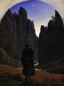 Pilgrim i en klippig dal, ca 1820
