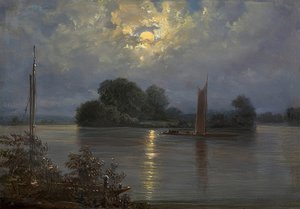 Fullmåne nära Pillnitz