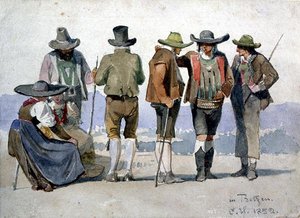 En gruppstudie i Botzen av Carl Haag