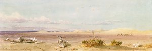 Sandbackar i öknen, Kairo, Suez, 1859