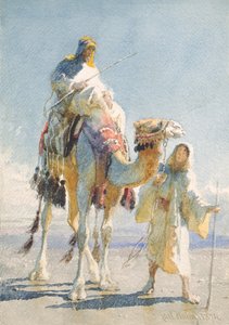 Shaiken och hans guide, 1874 av Carl Haag