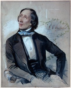 Porträtt av Hans Christian Andersen (1805-1875) av Carl Hartmann