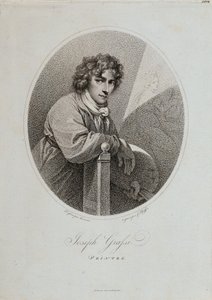Halvlångt porträtt av Josef Maria Grassi efter ett självporträtt av Carl Hermann Pfeiffer