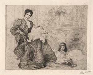 Dora Lamm och hennes söner av Carl Larsson
