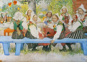 Kerstis födelsedag 1909 av Carl Larsson