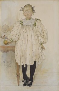 Martha Winslow som flicka av Carl Larsson