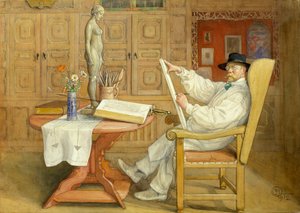 Självporträtt (i den nya studion) av Carl Larsson