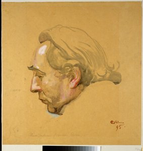 Sergel-fresken. Studie till Sergels huvud av Carl Larsson