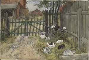 Grinden. Ur Ett hem (26 akvareller) av Carl Larsson