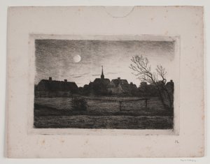 Hornbæk kyrka, sommarkväll av Carl Locher