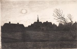 Hornbæk kyrka, sommarkväll