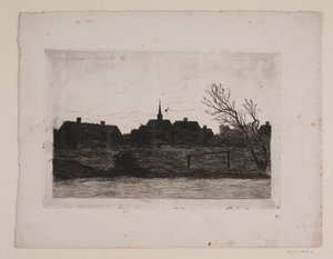 Hornbæk kyrka, sommarkväll av Carl Locher