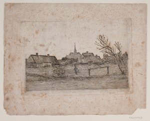 Hornbæk kyrka, sommarkväll av Carl Locher