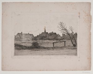 Hornbæk kyrka, sommarkväll av Carl Locher