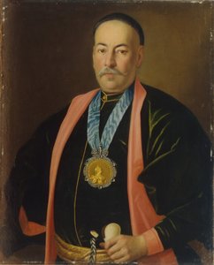 Porträtt av Stepan Danilovich Yefremov, Ataman av Don Kosackvärden, 1765