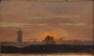 Darmstadt, utsikt från slottsateljén av Carl Ludwig Seeger