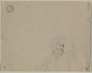 Soldat i ett landskap (verso) av Carl Ludwig Tischbein